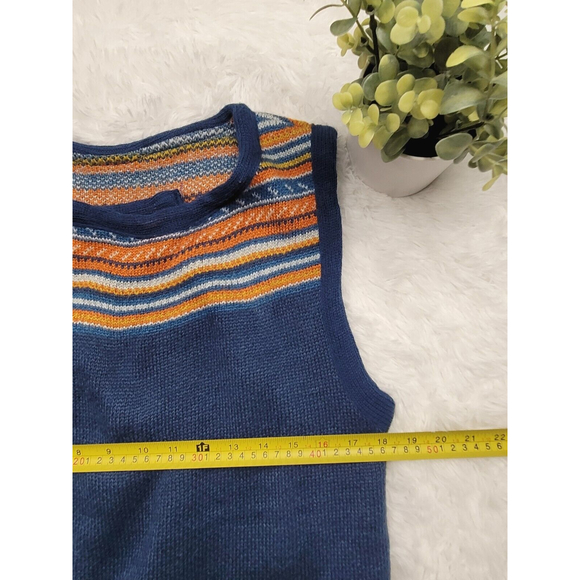 [272]NWT LOF in NY Women's Size M? Blue Hippie Fringe Open Tunic Tank Cardigan - Picture 3 of 5